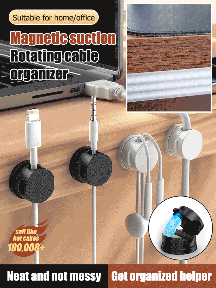 Magnetic rotating cable organizer – Berfromcal