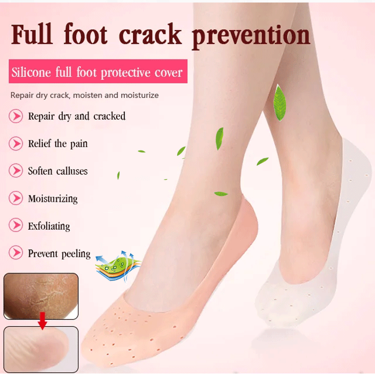 🚿Silicone moisturizing heel socks