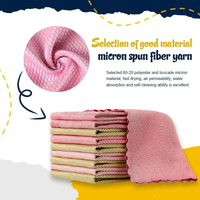 3Pcs Set Wave Pattern Fish Scale Cloth Rag