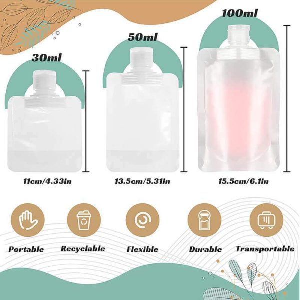 (🌷Summer Sale ) Portable Travel Fluid Makeup Packing Bag(6 Pcs）